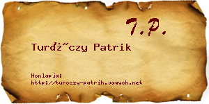 Turóczy Patrik névjegykártya